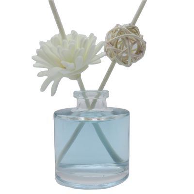 Classical Type Cylinder 60 ML Clear Transparent Glass Home Use Reed Diffuser Bottles