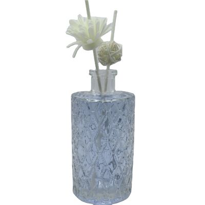 Dia mond shape wholesale 280 ml glass bottles empty reed Diffuser bottles packaging