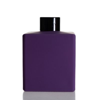 Supplier Reed Empty Clear Aroma 200ml Square Diffuser Glass Bottle Solid Color Painting