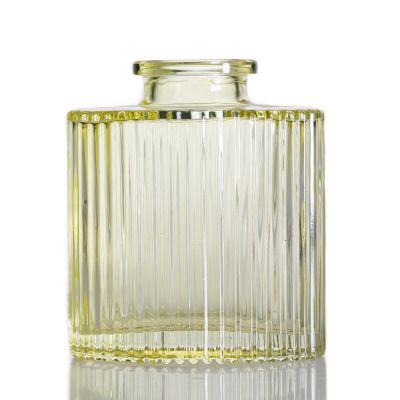ribbed glass aroma diffuser bottle new design with glass stopper