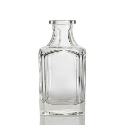 Home Decor Aroma Therapy Bottles 100ml Reed Diffuser Square Bottle With Stopper