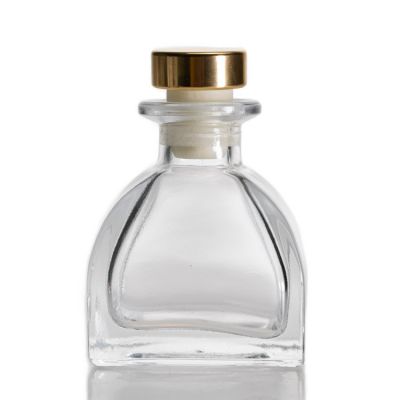 Supplier Aroma Therapy Bottles Small Clear 50ml Empty Reed Diffuser Glass Bottle