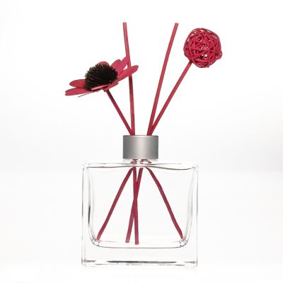 Unique Screw Cap Square Empty 200ml Aroma Reed Diffuser Bottle For Home Decor