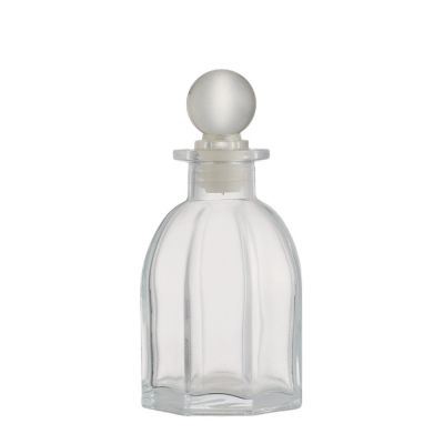 Fashion shape customized empty clear 150 ml diffuser glass bottle with sticks