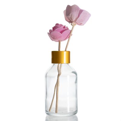 Cosmetic Dispenser Aroma Oil Bottle 100ml Reed Clear Diffuser Glass Bottle With Stick