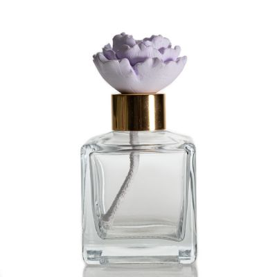 Wholesale 120ml Rectangle Aroma Oil Bottles Glass Square Diffuser Bottle