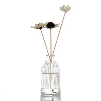 Luxury Empty Clear Refillable Essential Oils Fragrance Glass Container 200ml Round Aromatherapy Diffuser Glass Bottle