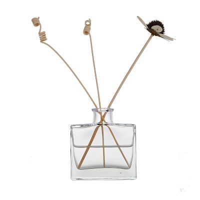 Wholesale 120ml Flat Transparent Air Freshener Aromatherapy Diffuser Glass Bottle