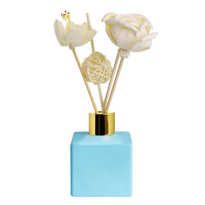 Glass aroma oil bottle with reed diffuser sticks air freshener glass reed diffuser bottle