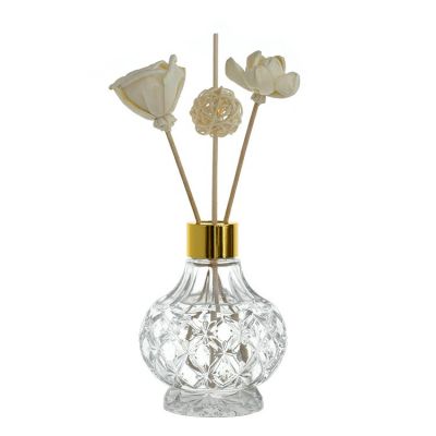 Empty 150ml 200ml 250ml Flower Decoration Glass Bottle For Reed Diffuser