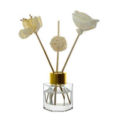 Empty Reed Decorative Glass 50ml 100ml 150ml Diffuser Bottles With Lid