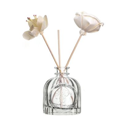 Custom 100ml Transparent Luxury Flint Get Shape Aroma Reed Spread Incense Diffuser Bottle