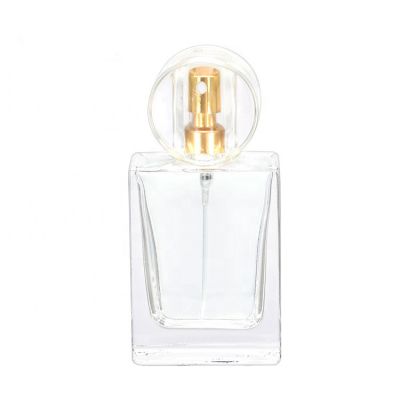 empty crystal white square shape 30ml perfume glass bottle