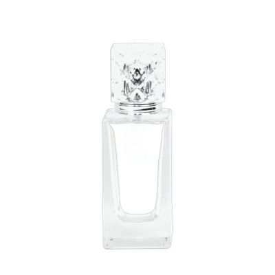 Custom Unique High Quality Transparent 50ml Atomizer Spray Empty Rectangular Glass Perfumes Bottles
