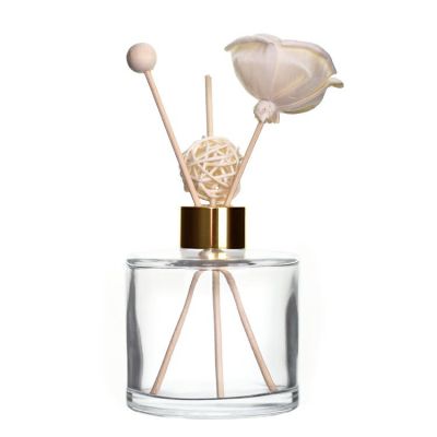Best Selling Logo Customized 180ml Clear Non-Fire Aromatherapy Cylindrical Bottle For Home Decoration