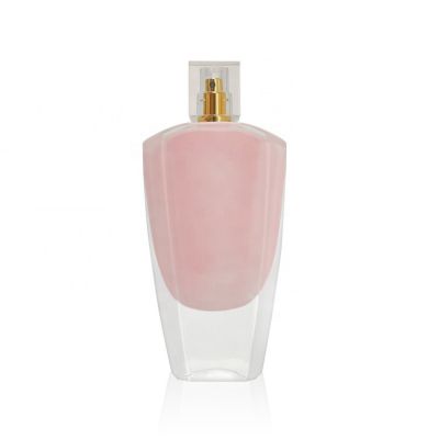 50ml Fragrance Empty Internal Painting Pink Glass Perfume Bottle Cosmetic Packaging with Mist Sprayer