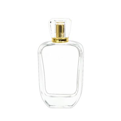Wholesale customization glass perfume bottle with gold aluminum mist spray glass bottle