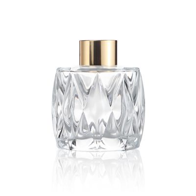 Recycle Glass Diffuser Bottle 50ml 80ml 100ml Embossed Glass Diffuser Bottle