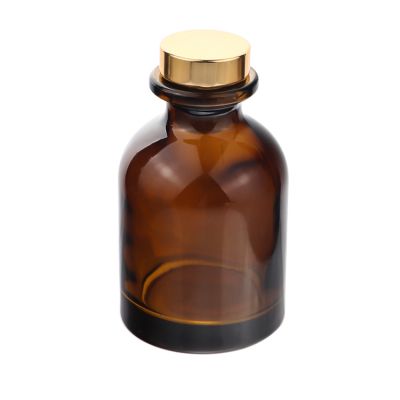 Home Fragrance Decorative Diffuser Bottle Reed Diffuser Glass Bottle With Sticks Flower