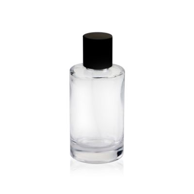 In stock 100ml cylinder round shaped glass perfume spray bottle