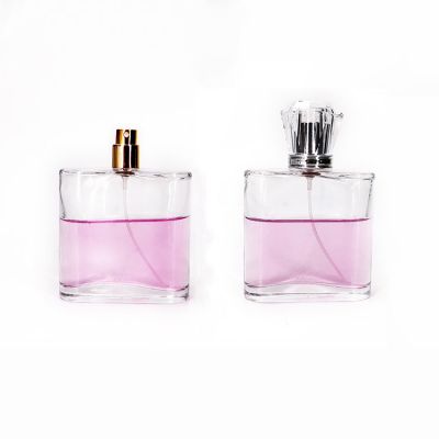 square glass bottle 110ml unique brand name perfume bottles glass spray