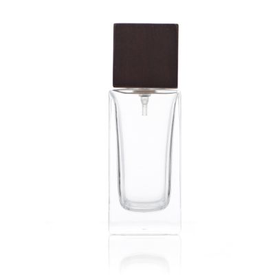 Luxury 60ml unique rectangular perfume bottle glass