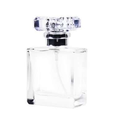 With silver caps 30ml l clear empty custom glass spray perfume bottle