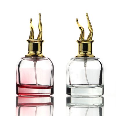 45ml Luxury Perfume Oil Bottles Unique Glass Gradient Color Refillable Customized Perfume Bottle With Logo Printing