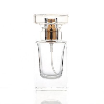 China Wholesale Square Clear Cosmetic Perfume 30ml 50ml 100ml Glass Spray Bottle