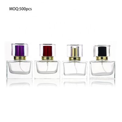 Wholesale Women Men Square Refillable Perfume Bottles 30 ml 50ml Glass Perfume Empty Bottle