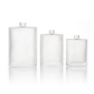 Refillable Frosted Perfume Bottle Glass Mist Spray Perfume Bottle Empty 30ml 50ml 100ml With Silver Aluminum Cap
