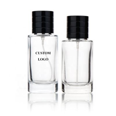 Best Selling Cylinder Round Empty Perfume Glass Spray bottle 50 ml With Magnetic Cap