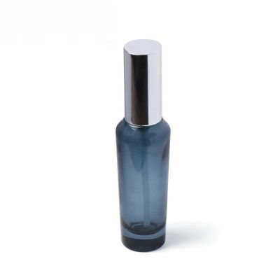 High Quality Wholesale Luxury Blue Empty Customized Round 30Ml Black Perfume Bottles