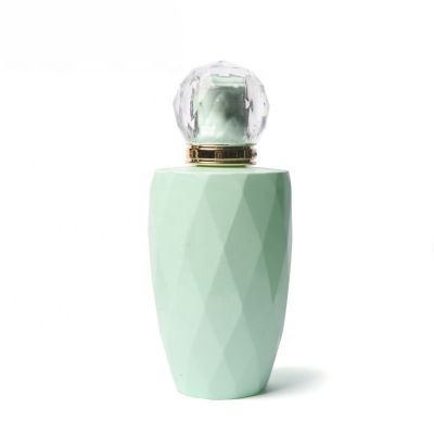 2021 Custom Empty Glass Perfume Bottle 50Ml Light Green Glass Perfume Spray Bottles With Ball Cap
