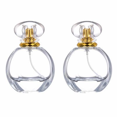 2021 Hot Sale Empty Glass 30ml 50ml 100ml Luxury Turkish Cry-stal Style Perfume Box And Bottle