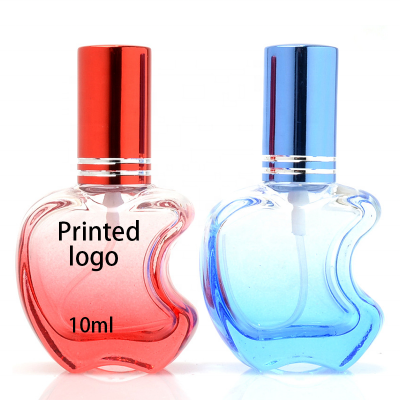 Hot selling apple style perfume bottle spray travel slugged bottom luxury cosmetic glass spray bottle 10ml for perfume