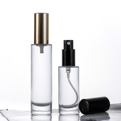 New arrival 100ml empty fine mist bottle perfume bottle glass long with aluminum cap for perfume