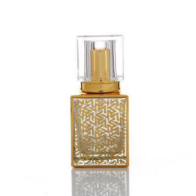 30ml luxury square perfume empty bottle bronzing spray pump empty sample bottle