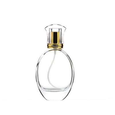 Free Sample Luxury Clear Empty Glass Perfume Pump Sprayer Bottle 50Ml