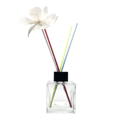 Custom Square Aroma Bottle Clear Diffuser Empty Bottles Glass For Reed Diffuser