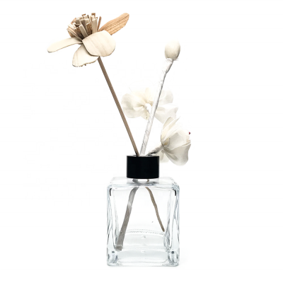 Wholesale Clear Air Diffuser Bottle Square 150ml Aroma Diffuser Glass Bottle For Room