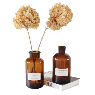 Nordic Ins Decorative Bottle Amber Fragrance Diffuser Glass Bottle Essential Oil Non-fire Aromatherapy Bottle For Perfume