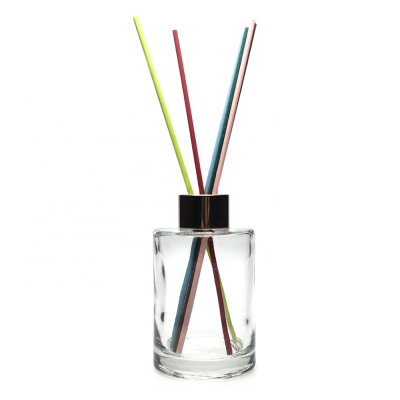 Custom Room Diffuser Oil Bottle Round Empty Bottle Reed Diffuser 120ml With Cap