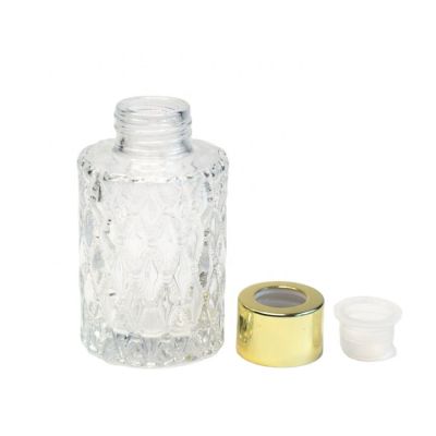 Glass aroma oil bottle with reed diffuser sticks air freshener perfume glass reed diffuser bottle