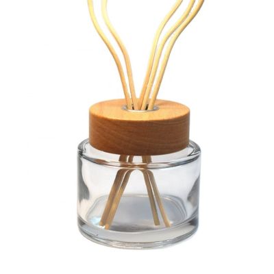 Wholesale Customized 120ml 200ml Clear Empty Luxury Aroma Reed Oil Perfume Diffuser Bottle Glass with gift box