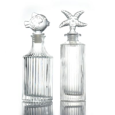 Room Fragrance Diffuser Bottles 150ml 200ml Square Aroma Oil Reed Diffuser Glass Bottle with Cork Stopper