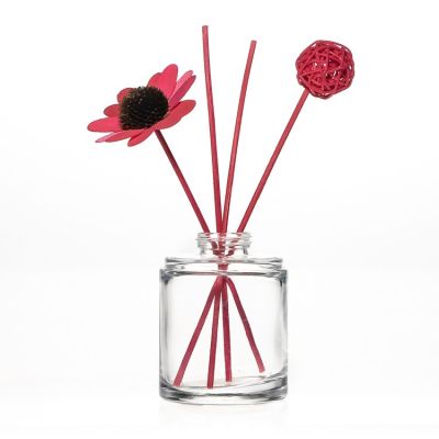 Classic 145ml Round Perfume Glass Bottle Aroma Diffuser Bottles With Rattan Sticks