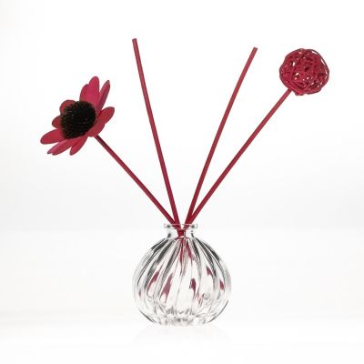 Hot Sale Customize 80ml Clear Round Ball Shape Flower Diffuser Luxury Glass Bottle