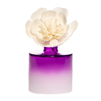 Excellent Quality Purple Empty Glass Perfume Diffuser Bottle 200ml For Air Freshener