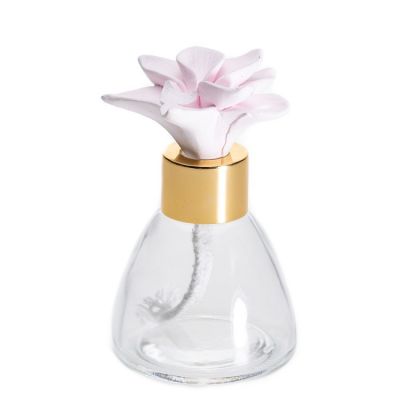 Unique Design Wholesale Cone Shape Empty 100ml Diffuser Oil Bottle With Screw Cover